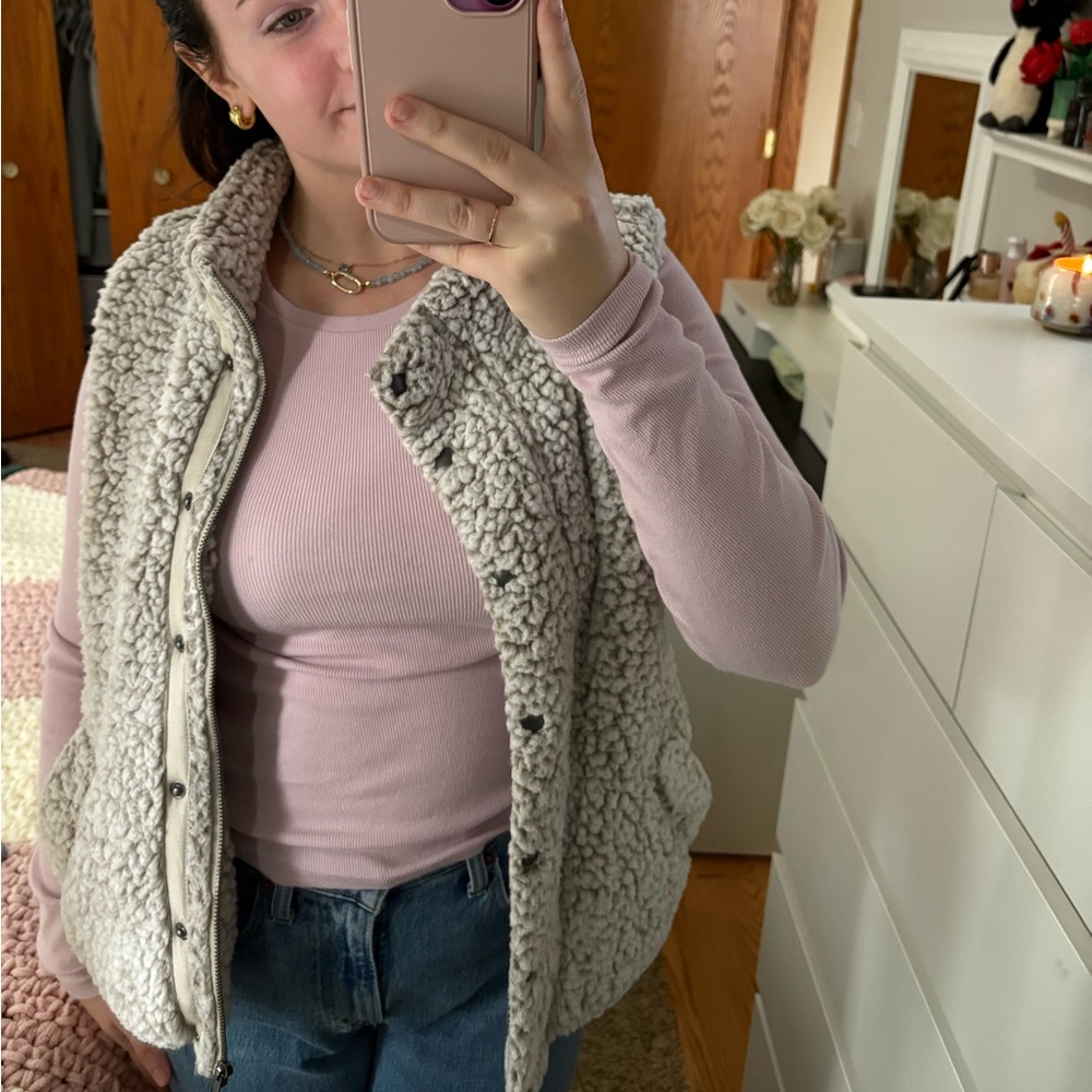 Cream Sherpa Jacket